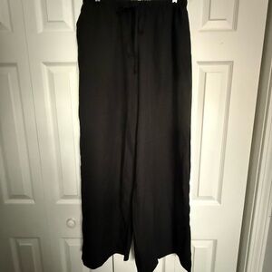 Muse Black Wide-Leg Jogger Pants